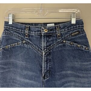 Rockies Western Bareback Jeans Women's Actual 27x30.25 Tagged 11/12 Studded Blue